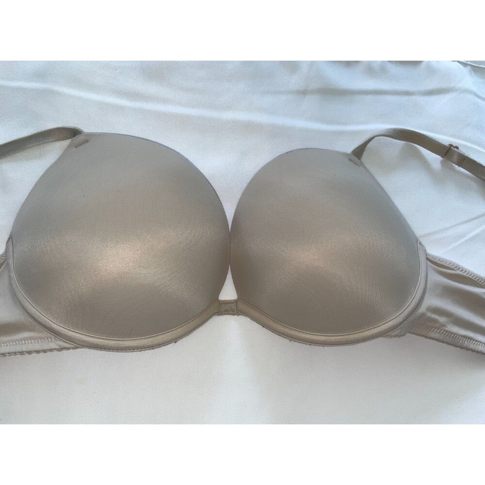 Victoria Secret PINK 36B Bra Super Push up wear everywhere sexy Bombshell Nude